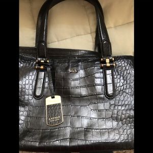 Beautiful Ralph Lauren  Black Leather purse